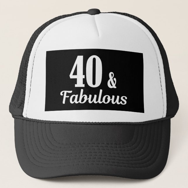 Casquette 40e anniversaire 40 et fabuleux (Devant)