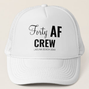 Casquette 40e fête d'anniversaire Quarante membres d'équipag