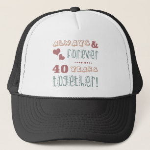 Casquette 40ème anniversaire de Mariage mignon