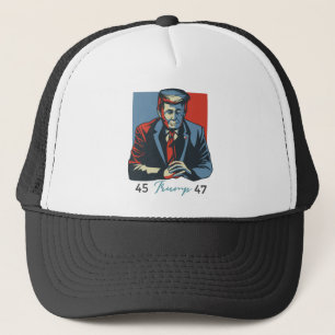 Casquette 45 47 Donald Trump Anguish 2024 President Retro