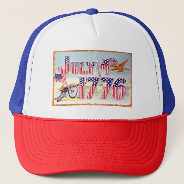 Casquette 4 Juillet 1776 Chapeau de camion (Devant)
