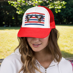 Casquette 4 juillet Aigle américain Rouge Blanc Bleu Patriot