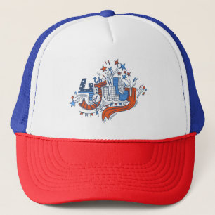 Casquette 4 juillet chapeau de camion patriotique