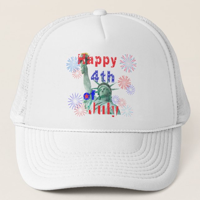Casquette 4 juillet heureux (Devant)