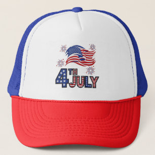 Casquette 4 juillet maillage patriotique
