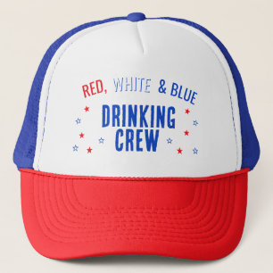 Casquette 4 juillet rouge, blanc et bleu avec étoiles