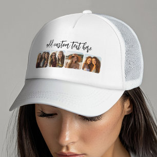 Casquette 4 photos en collage avec un script bounce tendance
