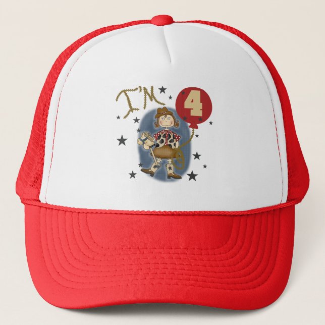 Casquette 4e Cowgirl Tshirts et cadeaux d'anniversaire (Devant)