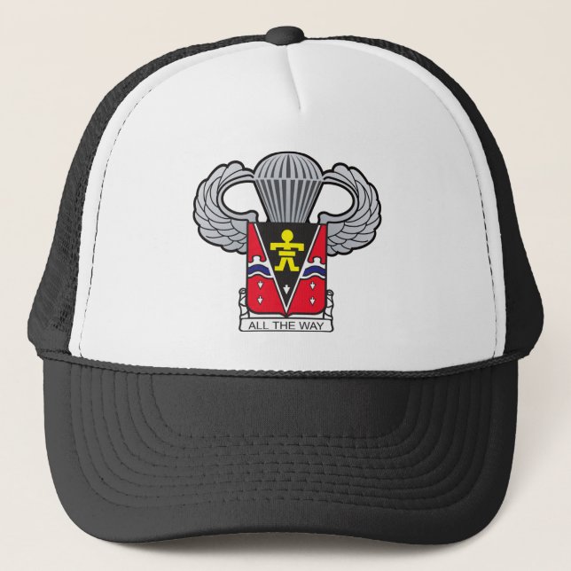 Casquette 509th Crête aéroportée avec les ailes aéroportées (Devant)