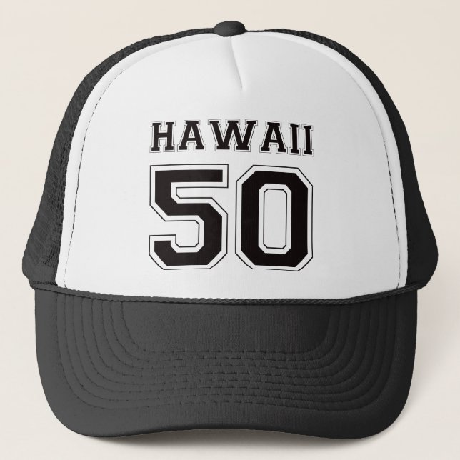 Casquette 50 Hawaï - noir (Devant)
