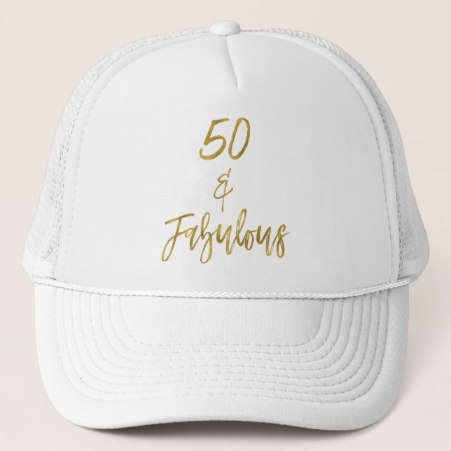 Casquette 50e anniversaire Gold Foil et chapeau de camion bl (Devant)