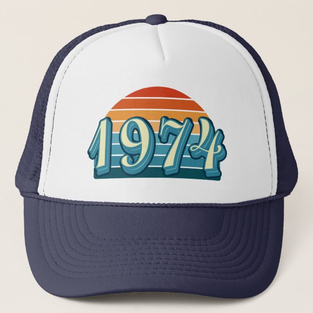 Casquette 50e anniversaire Vintage 1974 (Devant)