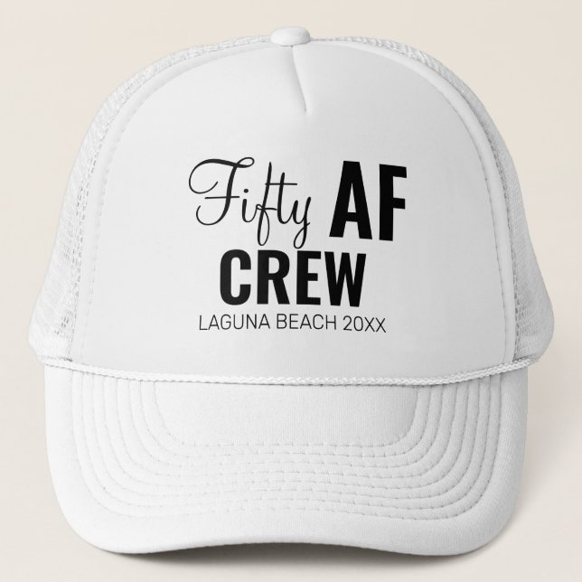 Casquette 50e fête d'anniversaire Cinquante AF Équipage du g (Devant)