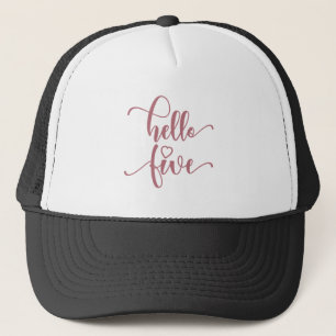 Casquette 5e anniversaire Filles Bonjour Cinq mignonnes Enfa