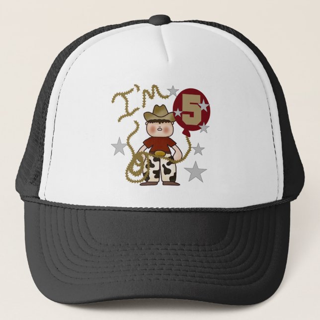 Casquette 5èmes T-shirts et cadeaux d'anniversaire de cowboy (Devant)