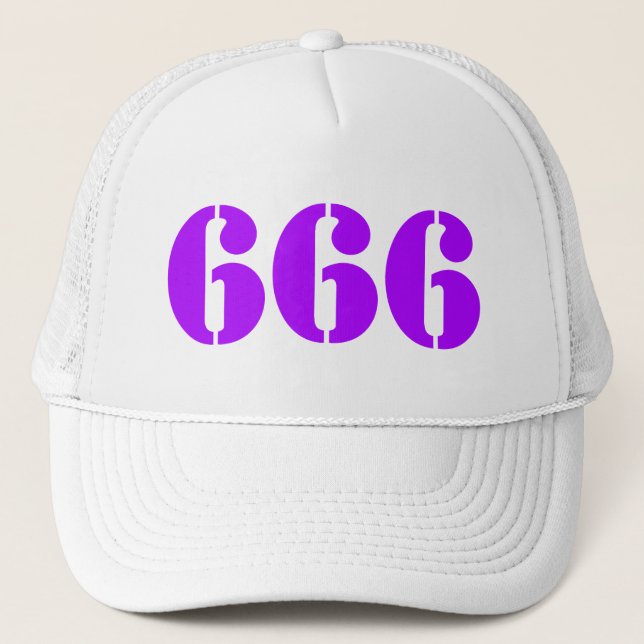 Casquette 666 (violet) (Devant)