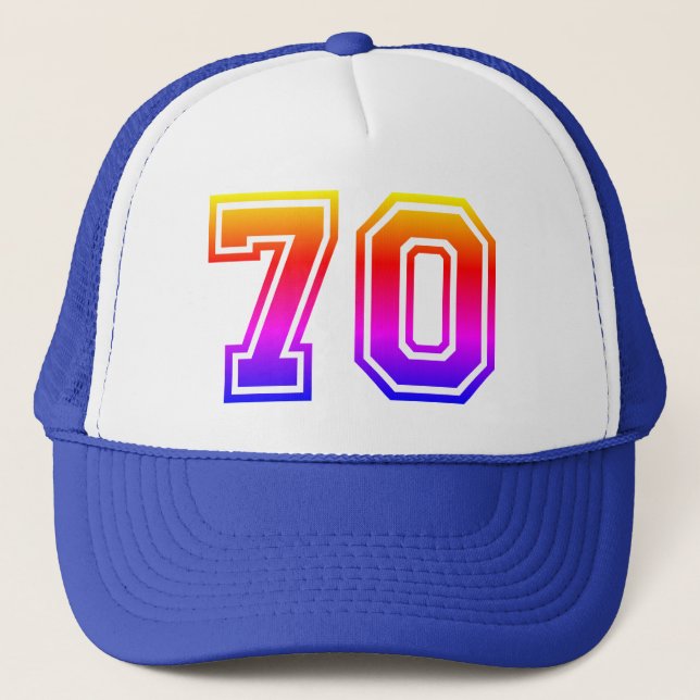 Casquette 70e anniversaire coloré (Devant)