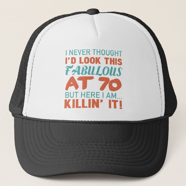 Casquette 70e anniversaire pour les femmes fabuleuses (Devant)