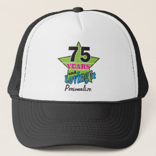 Casquette 75 ans et aimer 75e anniversaire Nom do-it-you