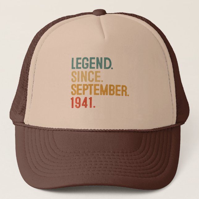 Casquette 80e anniversaire Cadeau 80 ans légende depuis sept (Devant)