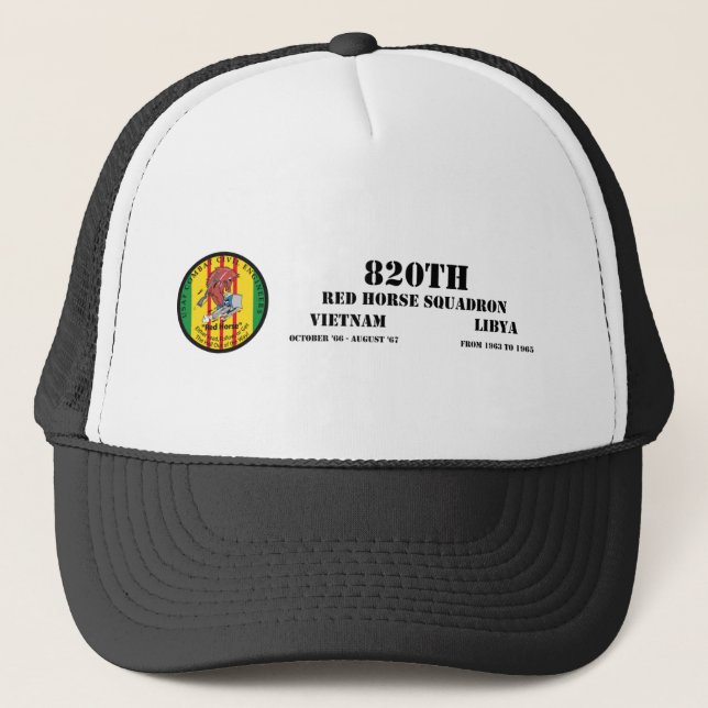 Casquette 820e Escadron de Red Horse (Devant)