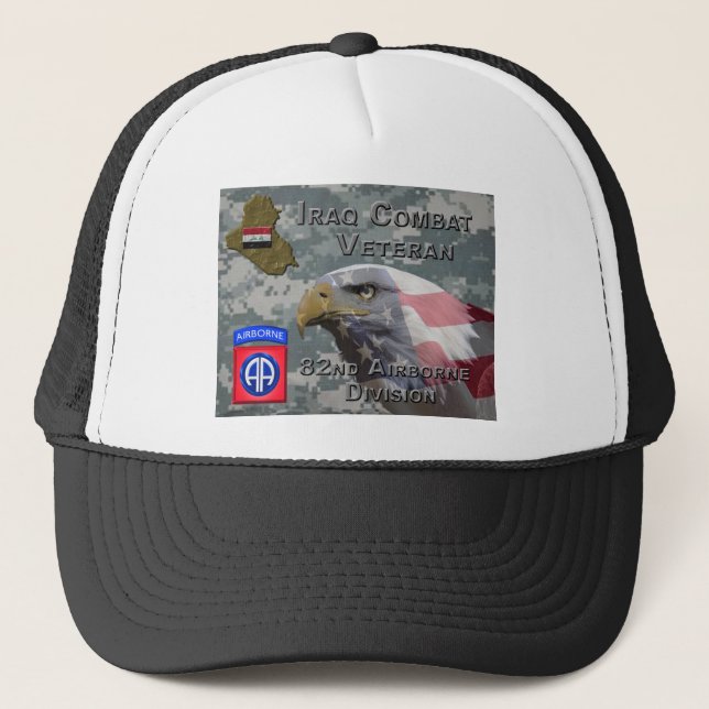 Casquette 82e Division aéroportée Irak Vétéran de combat (Devant)