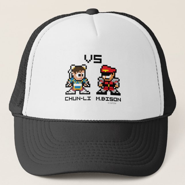 Casquette 8bit Chun-Li CONTRE M.Bison (Devant)