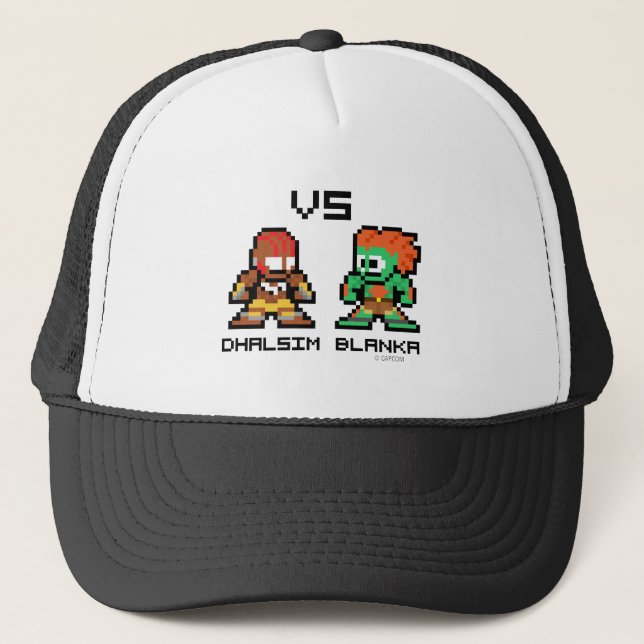 Casquette 8bit Dhalsim CONTRE Blanka (Devant)