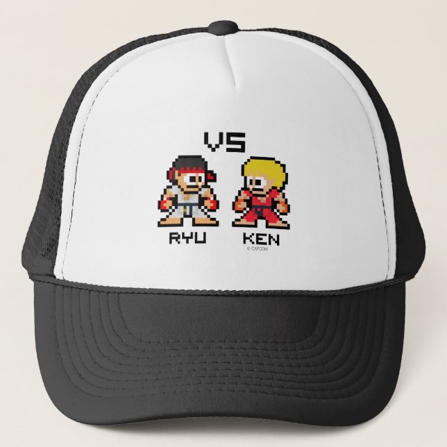 Casquette 8bit Ryu CONTRE Ken (Devant)