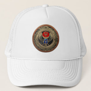 Casquette [900] Sacred Gold Egyptian Winged Scarab with Ankh