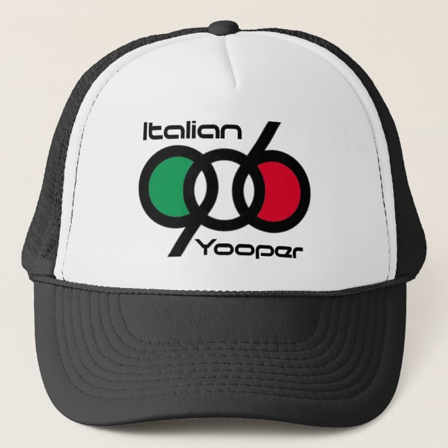 Casquette 906 numéros italiens d'entrelacement des yooper (Devant)
