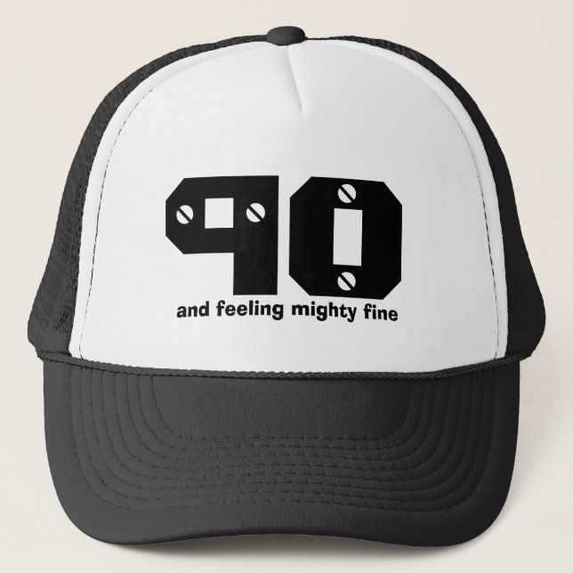 Casquette 90e anniversaire ou toute année s'en sortir (Devant)