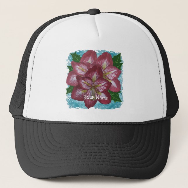 Casquette à fleurs Holly Amaryllis (Devant)