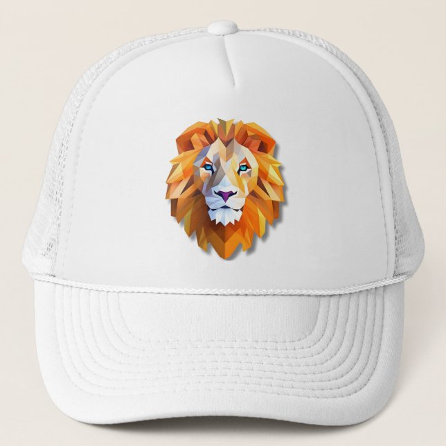 Casquette A GEOMETRIC LION Trucker Hat (Devant)