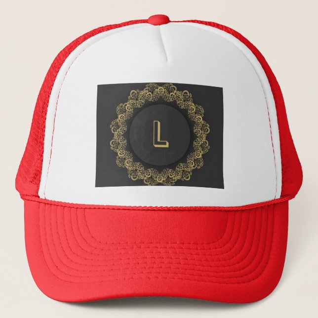 Casquette A la recherche de L Lettre initiale Imprimée Monog (Devant)