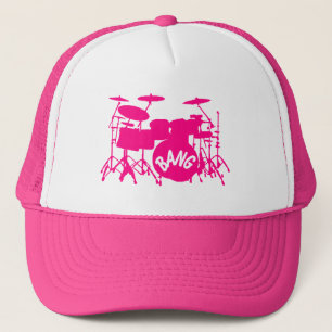 Casquette à tambour rose
