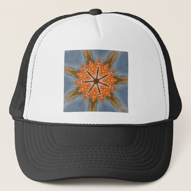 Casquette Abstrait Motif léopard : un effet kaléidoscope (Devant)
