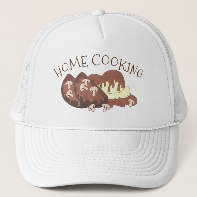 Casquette Accueil Cuisine Pain de viande Potato Champignons  (Devant)