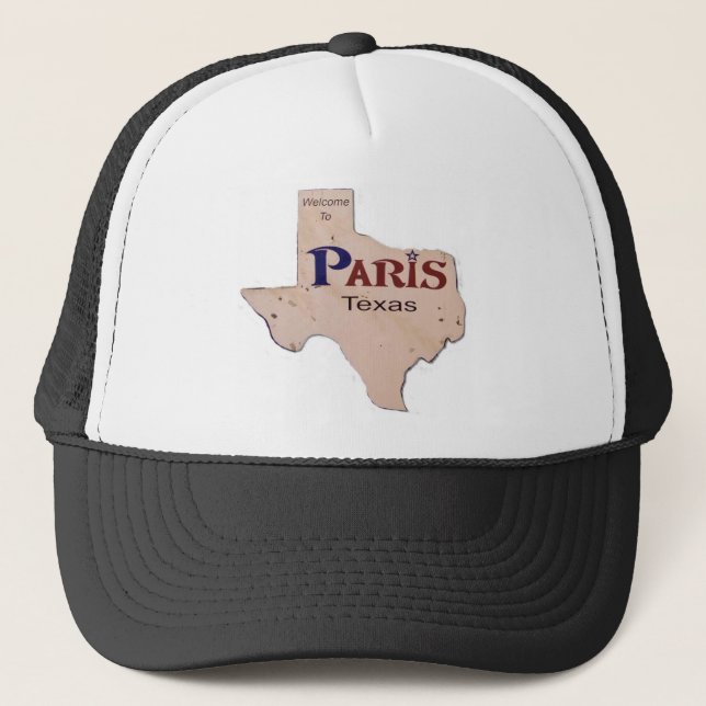 Casquette Accueil vers Paris, le Texas (Devant)