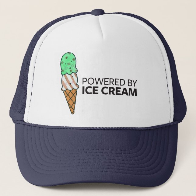 Casquette Actionné par la crème glacée (Devant)