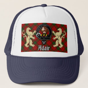 Casquette Adair Scottish Tartan & Badge Trucker Chapeau