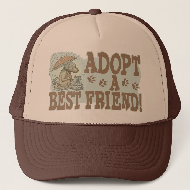 Casquette Adopter un meilleur ami par Mudge Studios (Devant)