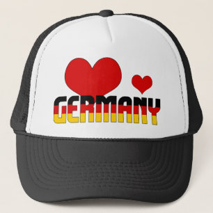 Casquette Adorable Allemagne Coeurs Drapeau Patriotique