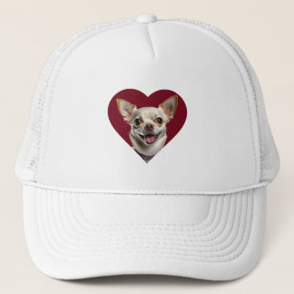 Casquette Adorable Chihuahua in Heart Shape Design