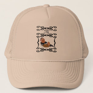 Casquette Adorable Mandarin Canard Monogramme de dessin
