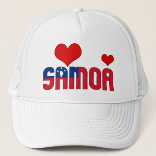 Casquette Adorable Samoa Coeurs Drapeau Patriotique