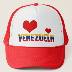 Casquette adorable Venezuela Coeurs Drapeaux Patriotique