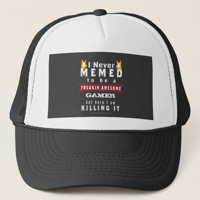 Casquette Ados Awesome Gamer mème Drôle Citation (Devant)