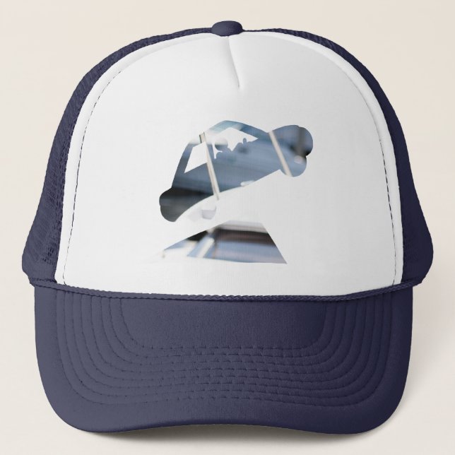 Casquette affamé de camionneur de logo de falaise (Devant)