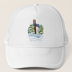 Casquette Affiche de ski Schanfigg Suisse